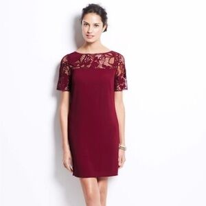 Elegant Burgundy Lace Dress